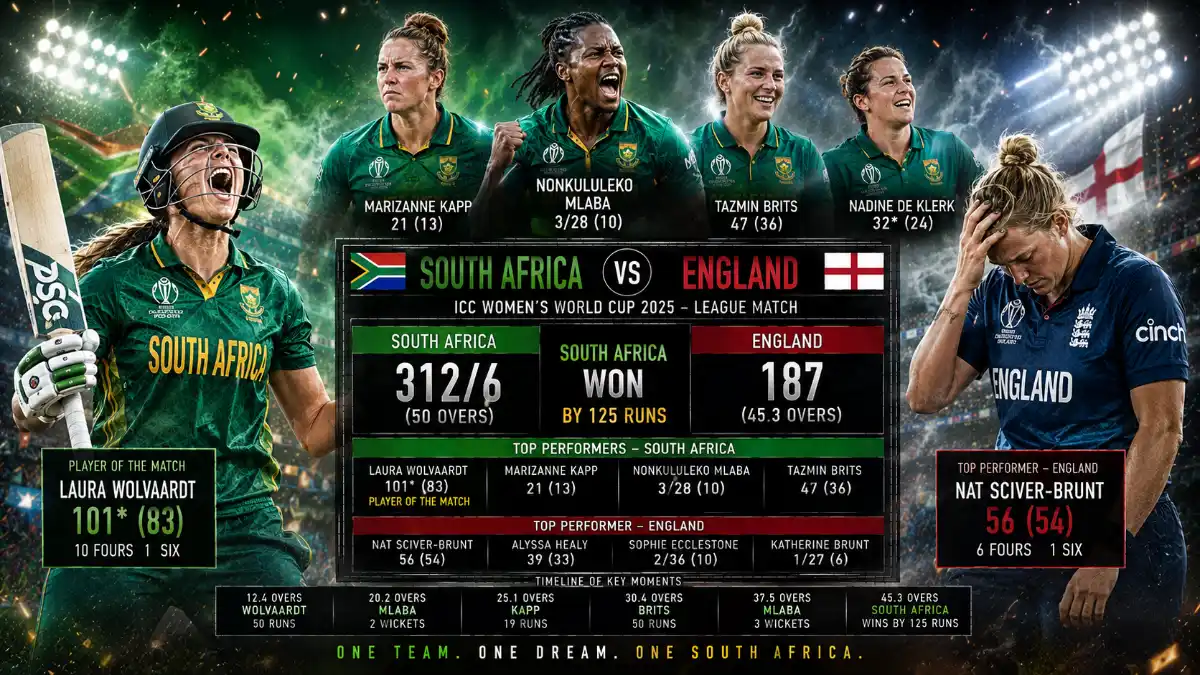 South Africa Women's National Cricket Team vs England Women's National Cricket Team Match Scorecard